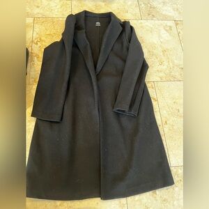 BLACK ZARA PEA COAT- WORN ONCE SIZE XL